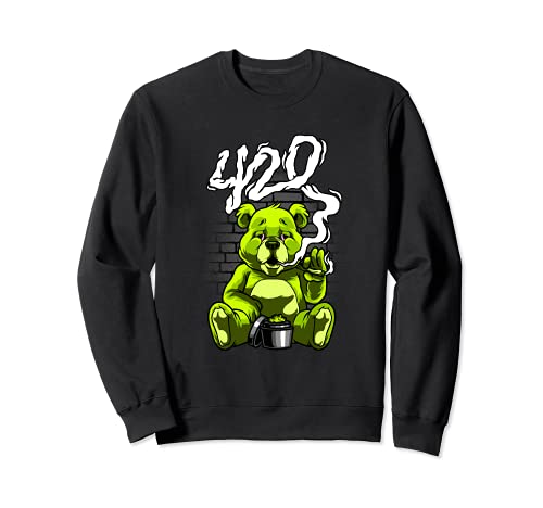 Stoners Teddy - Osito de peluche 420 Humor Sudadera