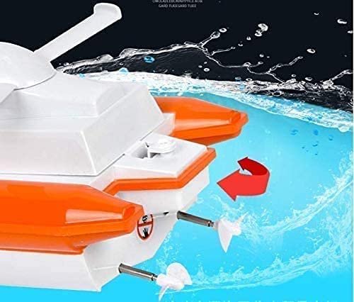 STOTOY Barco de Control Remoto, Velocidad 25 km/h, Barco Teledirigido de Carreras electrónica de Alta Velocidad con Mando a Distancia y 2 baterías Recargables, Bote Exterior para Piscina y Lagos