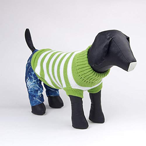 Suéter para Gatos y Mascotas,Ropa a Rayas para Mascotas Ropa a Rayas para Mascotas Ropa para Mascotas Ropa para Perros y Gatos Ropa a Rayas para Mascotas Ropa de Invierno para Mascotas(Verde XS)