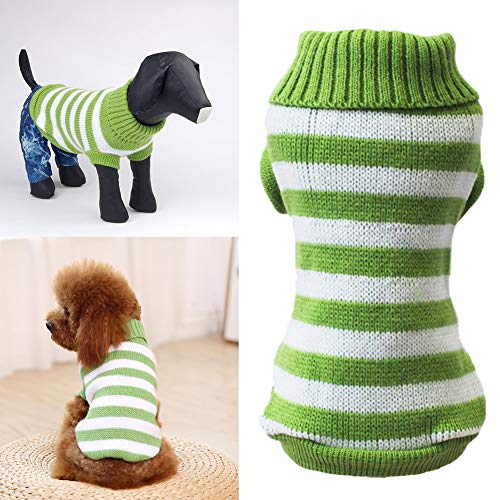 Suéter para Gatos y Mascotas,Ropa a Rayas para Mascotas Ropa a Rayas para Mascotas Ropa para Mascotas Ropa para Perros y Gatos Ropa a Rayas para Mascotas Ropa de Invierno para Mascotas(Verde XS)