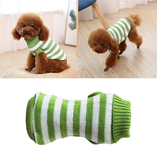 Suéter para Gatos y Mascotas,Ropa a Rayas para Mascotas Ropa a Rayas para Mascotas Ropa para Mascotas Ropa para Perros y Gatos Ropa a Rayas para Mascotas Ropa de Invierno para Mascotas(Verde XS)