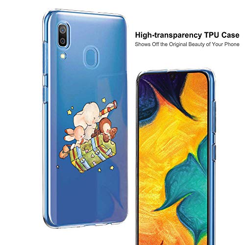 Suhctup Funda Compatible con Galaxy J4 Plus/J4 Prime,Transparente Carcasa con Dibujos Animados TPU Silicona Protectora de Golpes Anti Choques Slim Case Cover Bumper para Galaxy J4 Plus/J4 Prime(17)