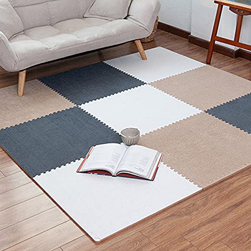 SUNA Costura de 3 Colores Jigsaw Puzzle Mat, Alfombra de Costura en el Dormitorio, Espuma de Peluche en la habitación de los niños