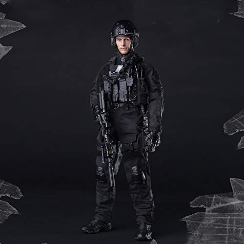 Sunbary Figura de acción de soldado de 1/6, 30 cm, figura de policía SWAT con 14 articulaciones móviles, modelo militar para niños y adultos