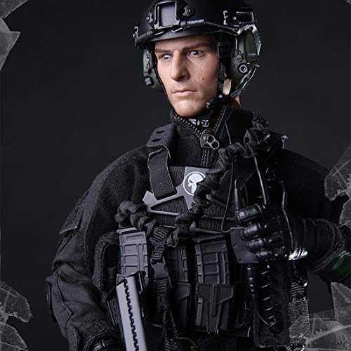 Sunbary Figura de acción de soldado de 1/6, 30 cm, figura de policía SWAT con 14 articulaciones móviles, modelo militar para niños y adultos