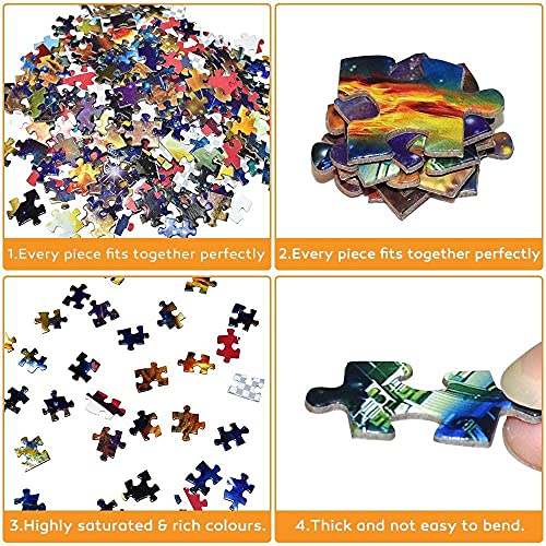 SUNIAN Puzzle De 1000 Piezas para Adultos -Casa De La Calle Madrid -Puzzle Pedagógico,Juego De Habilidad para Toda La Familia, Amantes Y Amigostamaño:38X26Cm