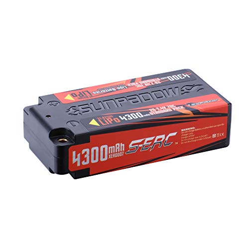 SUNPADOW 7.4 V 2S Lipo batería 4300 mAh 70C caso duro para vehículos RC coche camión Truggy barco tanque Buggy Racing Hobby