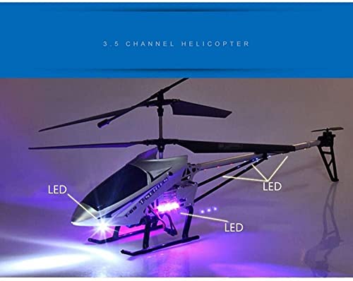 Super Large 3.5CH Aircraft Resistance to Falling Remote Control Helicopter 2.4GHz Gyro RC LED Radio Controlled Stable Heli Teenagers Boys Girls Adults Beginner Flying Gifts (2 Battery)