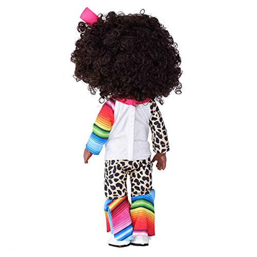 Surebuy Muñeca negra de la muchacha de 14 pulgadas, muñecas del juego del bebé afroamericano cómodo para el regalo para los niños para el juguete