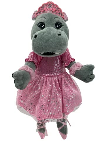 Sweety Toys 13425 Hippo Ballerina - Hipopótamo de Peluche (26 cm, con Corona)