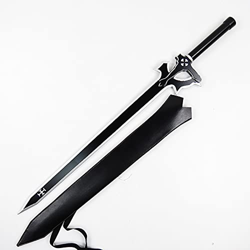 Sword Art Online Kirito Black Sword Translator White Sword Dark Chaser COS arma espada de madera, accesorios para juegos de rol espada de madera 109 cm