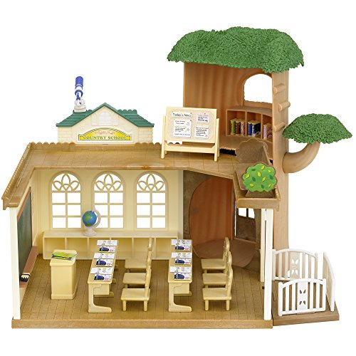 Sylvanian Families Country Tree School Mini muñecas y Accesorios, Multicolor (Epoch para Imaginar 5105), Color/Modelo Surtido + Nursery Friends Mini Muñecas y Accesorios