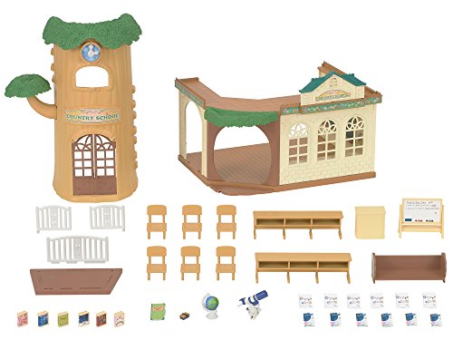 Sylvanian Families Country Tree School Mini muñecas y Accesorios, Multicolor (Epoch para Imaginar 5105), Color/Modelo Surtido + Nursery Friends Mini Muñecas y Accesorios