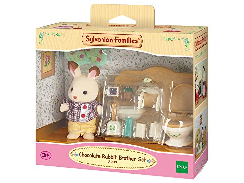 SYLVANIAN FAMILIES - Set Hermano Conejo Chocolate con baño (Epoch 2203)