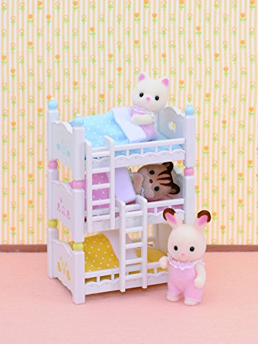 SYLVANIAN FAMILIES Triple literas (Epoch para Imaginar 4448) + Toilet Set Mini muñecas y Accesorios, (Epoch para Imaginar 3563)