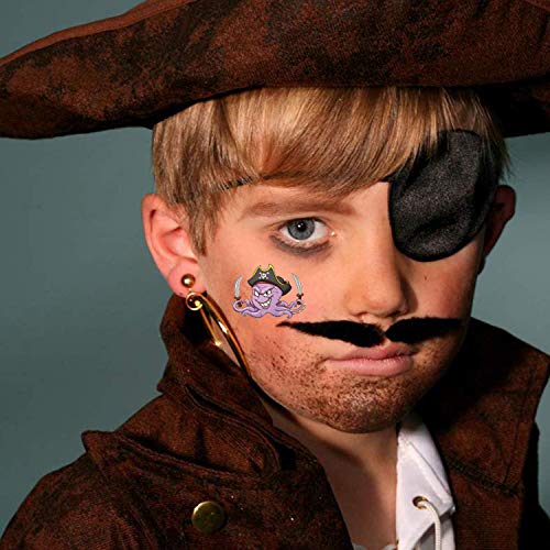 SZSMART Tatuajes Pirata Niños, Pirata Tatuajes Temporales 20 Hojas Piratas Tatuaje Falso Pegatinas para Chicos Infantiles Pirata Fiesta de cumpleaños Regalo