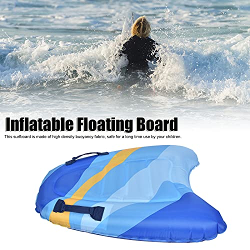 Tabla Flotante Inflable, Tabla Flotante Inflable portátil de la Piscina de la Playa de Bodyboard para los niños Adultos(Rayas Azules)