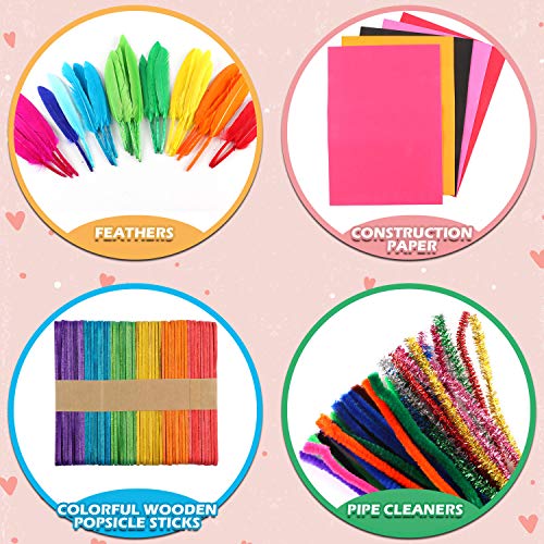 Tacobear Pompones Ojos Manualidades Kit Limpiadores Pipa Creativo DIY Kit para Niños Pompones Pipe Cleaners Juego Creativo Regalo Manualidades para Niños 4 5 6 7 8 9 años