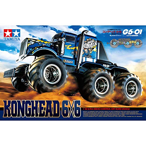 TAMIYA 58646 - 1:18 RC Konghead 6x6 (G6-01), Coche/vehículo teledirigido, modelismo, Kit, Hobby, Tinkering, Modelo, Montaje