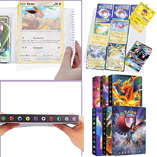 Tarjetero, Album Cromos, Tarjeta de Comercio Álbum, Carpeta Cartas, GX EX Cartas Carpeta Libro, 30 Páginas - Puede Contener Hasta 240 Tarjetas, Dragonite