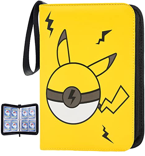 Tarjetero para tarjetas, carpeta de cartas Pokemon con mangas extraíbles, álbum de cartas coleccionable con capacidad de hasta 400, bolsa de transporte compatible con tarjetas TCG de Pokémon