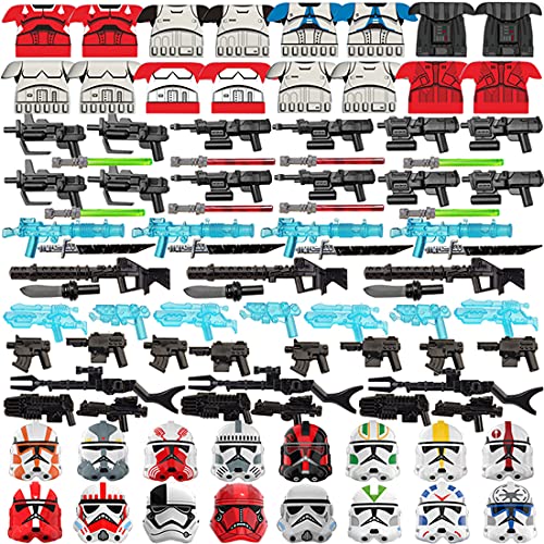 TASS - Kit de armadura militar de 90 piezas, estilo ciencia fi, minifigura de casco SWAT compatible con Lego Star Wars Star Wars