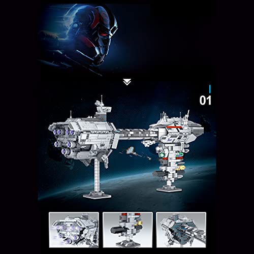 TASS Technic Nebula Medical Defense Spaceship Modular 2070Pcs Interstellar Naval Ship Bricks Modelo Compatible con Lego Star Wars