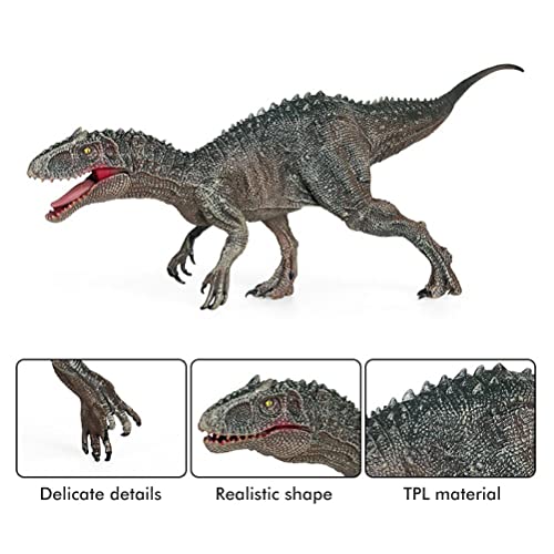 TBEONE Indominus Rex Figuras de acción, de boca abierta Animales de plástico Modelo de juguete con mandíbula movible Jurassic Dinosaurio Modelo Juguete, Niños Regalos