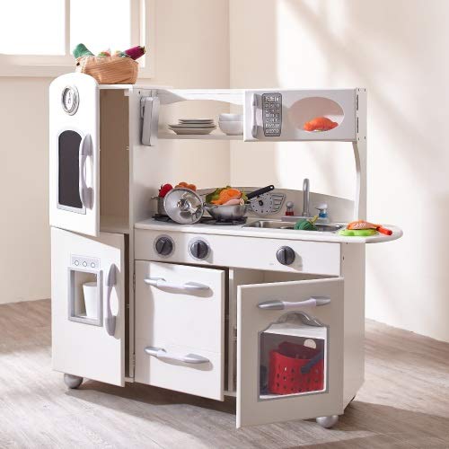 Teamsn Kids Cocina De Juguete De Madera con Accesorios para Niños TD-11414W