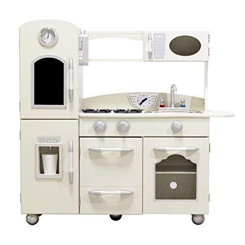 Teamsn Kids Cocina De Juguete De Madera con Accesorios para Niños TD-11414W