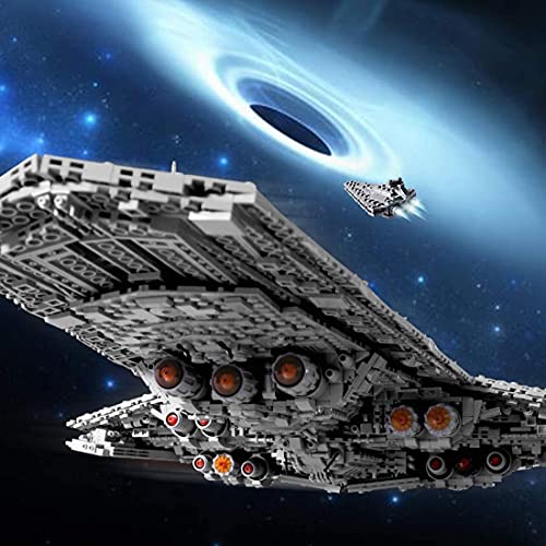 Technic Star Destroyer Collection Series Kit, 7788 piezas Destroyer Super Star Destroyer Bloques de construcción personalizados Nave espacial Compatible con Lego A,134 * 48 * 20cm