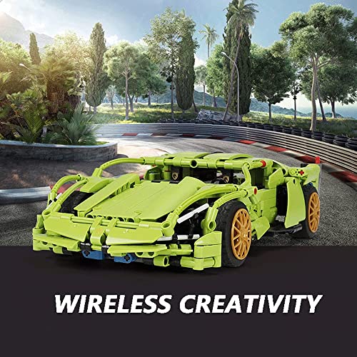 Technical Building Block Sports Car/1:18 Parts Building Block Racing and Remote Controlled Car with Electric Motor/Electric Toy Car Gift For 3 4 5 6 7 8 Year Old Boys Girls K