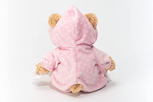 Teddy Hermann 91386 Oso de Peluche Oso en Pijama Rosa 30 cm, Peluche