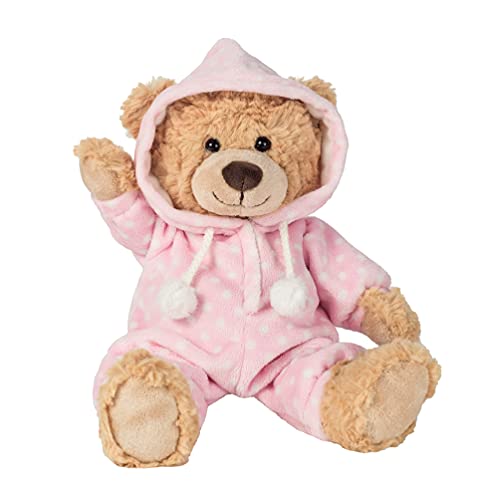 Teddy Hermann 91386 Oso de Peluche Oso en Pijama Rosa 30 cm, Peluche