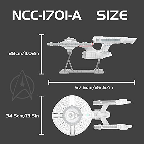 TENHORSES Star Trek U.S.S. Enterprise NCC-1701 - Navaja espacial para juegos de construcción, modelo de colección, Alien Ships compatible con Lego – 2830 piezas