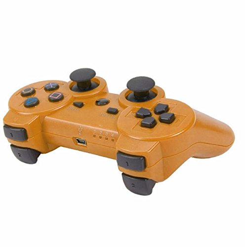 TheMax® PS3 Controller Wireless Orange PS3 Controller Gamepad PS3 Controller Joystick PS3 Controlador remoto doble vibración con cable de carga para controlador PS3 (naranja)