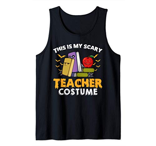 This Is My Scary Teacher Costume Educación escolar Halloween Camiseta sin Mangas