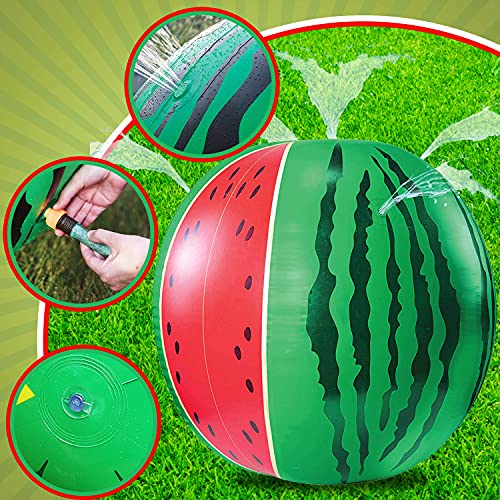 Thnkstaps Juguetes Inflables para Rociadores, Bolas de Agua en Spray, Juguetes de Exterior, Juguete de Rociador para Niños, Bola Inflable del Agua para Verano Jardín Playa Actividades