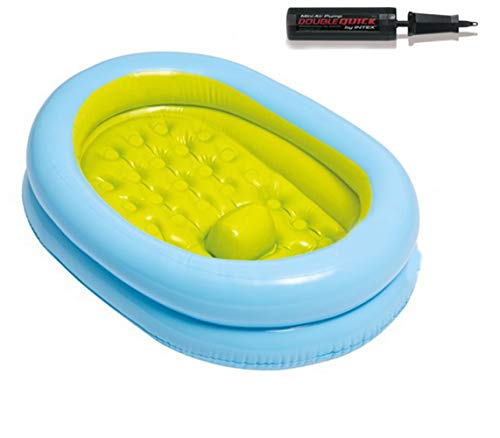 Thole Bathtub BañO Inflable Está Doblada Piscinas para NiñOs Familia Hinchables Juegos con Bomba De Pie 86x64x23cm