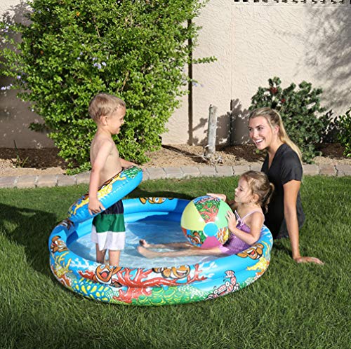 Thole Piscinas para NiñOs Inflables Material De PVC Familia Hinchables Juegos Jardin PequeñOs Conjunto De Piscina 48