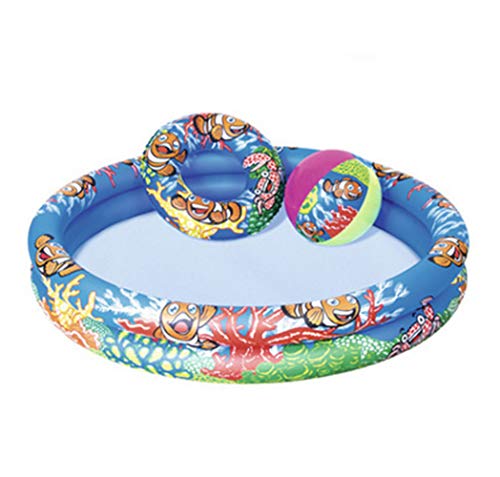 Thole Piscinas para NiñOs Inflables Material De PVC Familia Hinchables Juegos Jardin PequeñOs Conjunto De Piscina 48