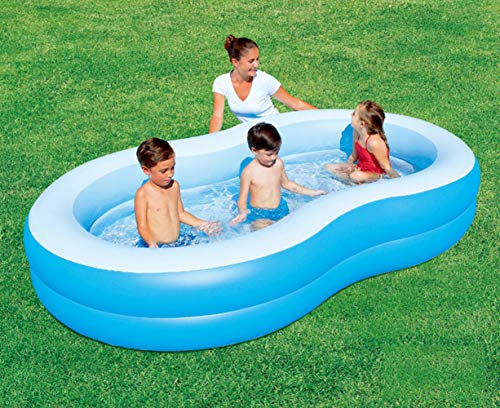 Thole Piscinas para NiñOs Inflables Segundo Anillo Adultos Familia Hinchables Juegos Juguetes Jardin PequeñOs Profundidad Rectangulares Bathtub 262x157x46cm