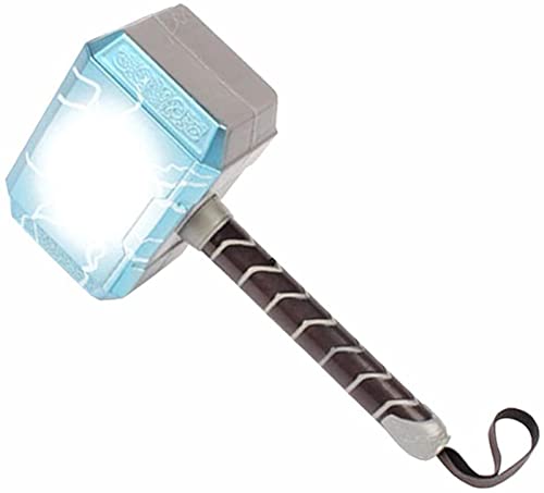 Thor Martillo Modelo 18cm con Luz LED Y Sonido Thor's Hammer Martillo para NiñOs Juguetes Interactivos para Padres E Hijos Juego De Roles Vengadores Héroes Thor's Hammer