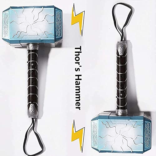 Thor Martillo Modelo 18cm con Luz LED Y Sonido Thor's Hammer Martillo para NiñOs Juguetes Interactivos para Padres E Hijos Juego De Roles Vengadores Héroes Thor's Hammer