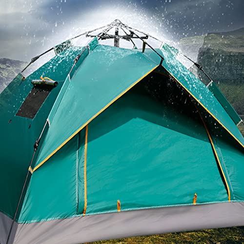 Tienda De Campaña A Prueba De Lluvia para Acampar Al Aire Libre, Tienda De Campaña De Apertura Rápida Automática De Tres Ventanas Doble, Gran Espacio, Alta Densidad Y Transpirable