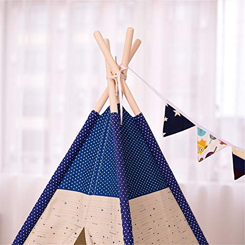 Tienda de juegos para niños Tienda tipi Carpas de algodón indio for jugar en interiores y exteriores for bebés Tamaño ideal for habitaciones de niños Decoración for fiestas y fiestas 120x120x156cm Tie