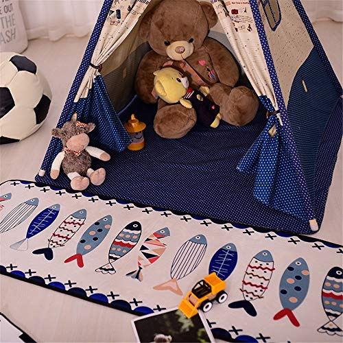 Tienda de juegos para niños Tienda tipi Carpas de algodón indio for jugar en interiores y exteriores for bebés Tamaño ideal for habitaciones de niños Decoración for fiestas y fiestas 120x120x156cm Tie