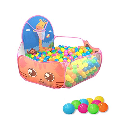 Tienda de juguetes Juego de niños Disparos de dibujos animados Pelota de océano Billar de ola Pelota de billar Carpa jirafa 1.2 M Playhouse Toy para juegos de interior y exterior ( Color : Rosado )