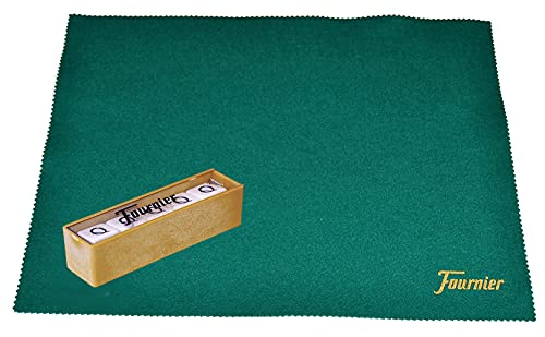 Tiendas LGP, Fournier – Set Tapete Fieltro Verde. 40X50 cm / 5 mm + Dados Poker Caja