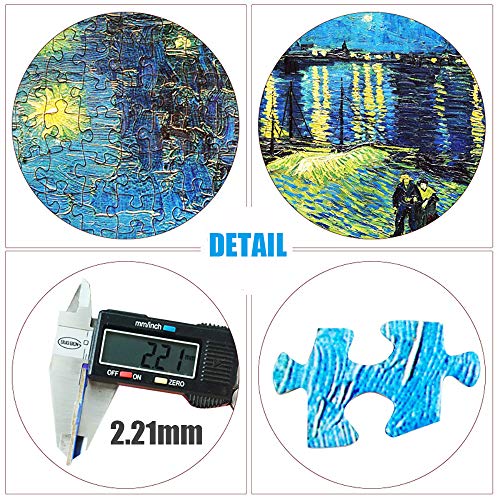 TINYOUTH 1000 piezas Puzzle Van Gogh para adultos, colección Museo, 70 x 50 cm, cartón de 2 mm, puzle familiar de impresión reducida, pinturas famosas, puzle para niños y adultos